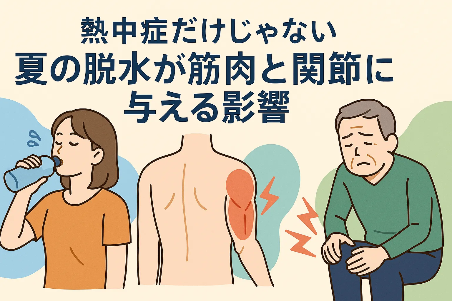 【熱中症だけじゃない】夏の脱水が筋肉と関節に与える影響｜あるむ鍼灸整骨院（都城市・三股町）